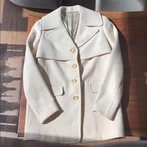 Alaia Cream Wool Coat